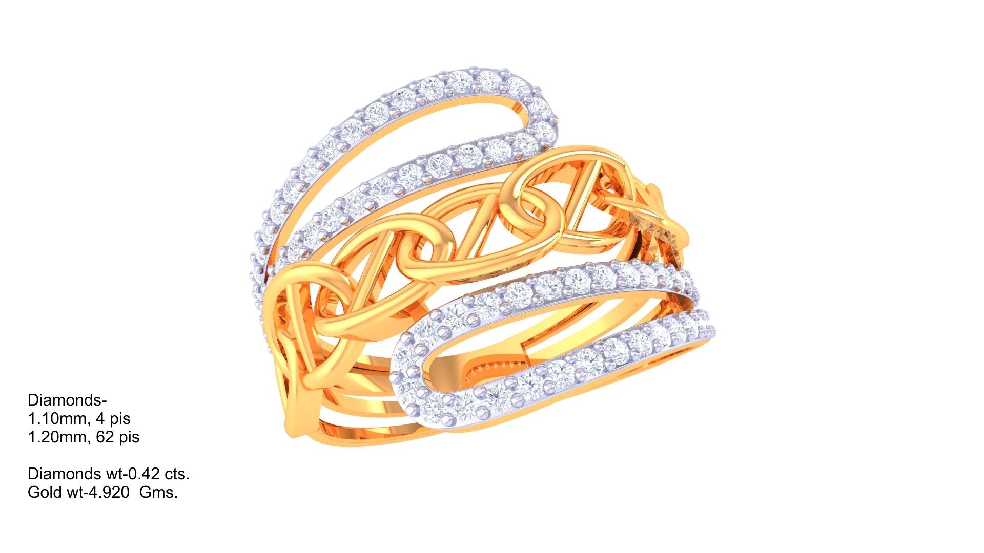 Whispering Petals Harmony Band Ring