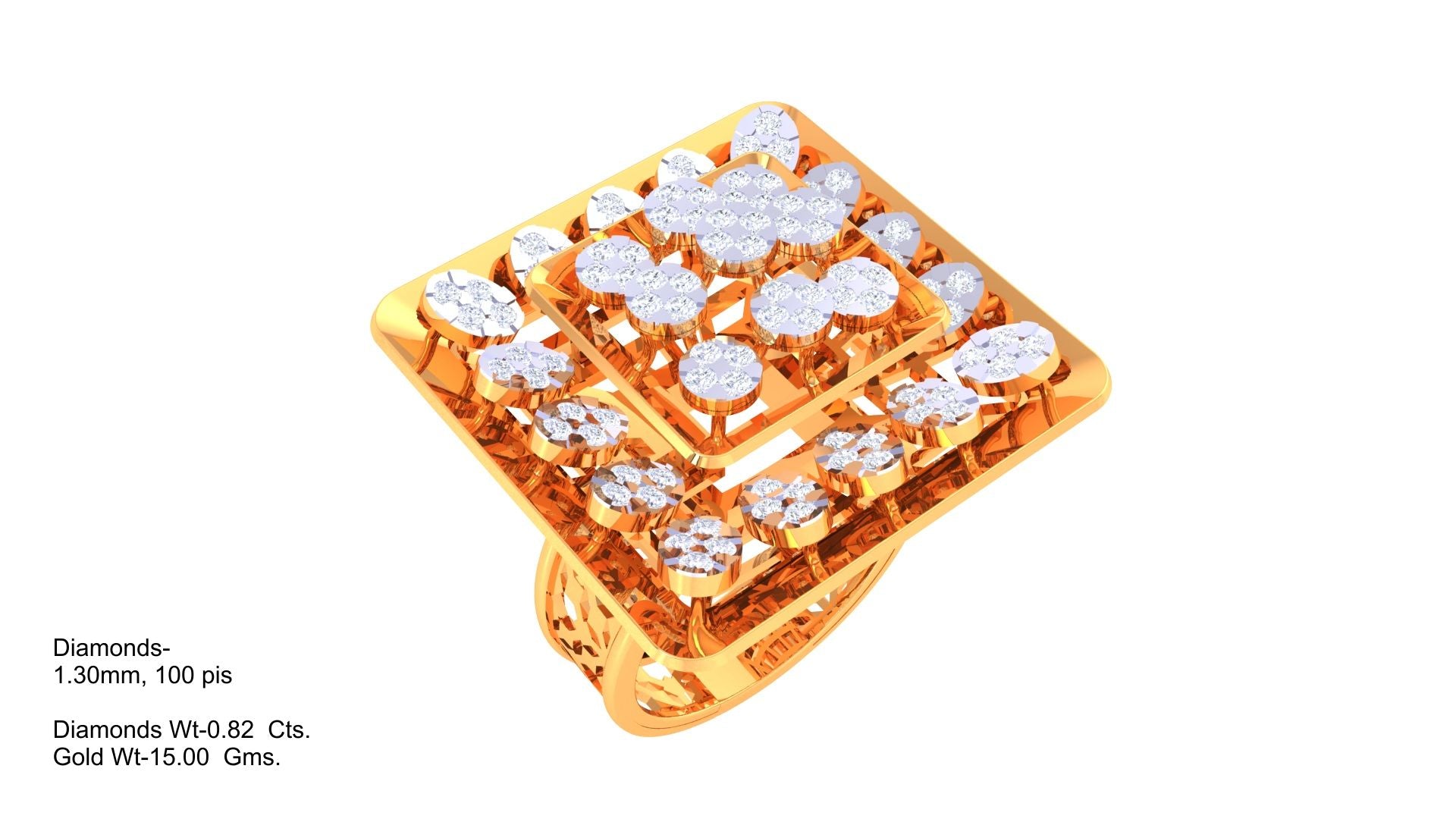 Square Cluster Brilliance Accent Ring