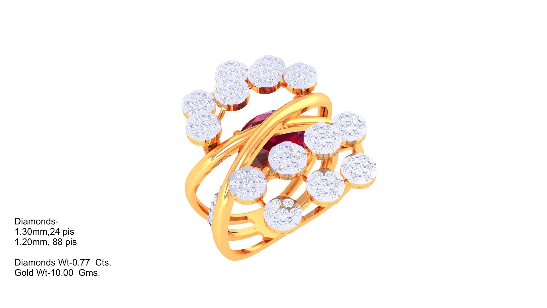 Radiant Loops Harmony Statement Ring