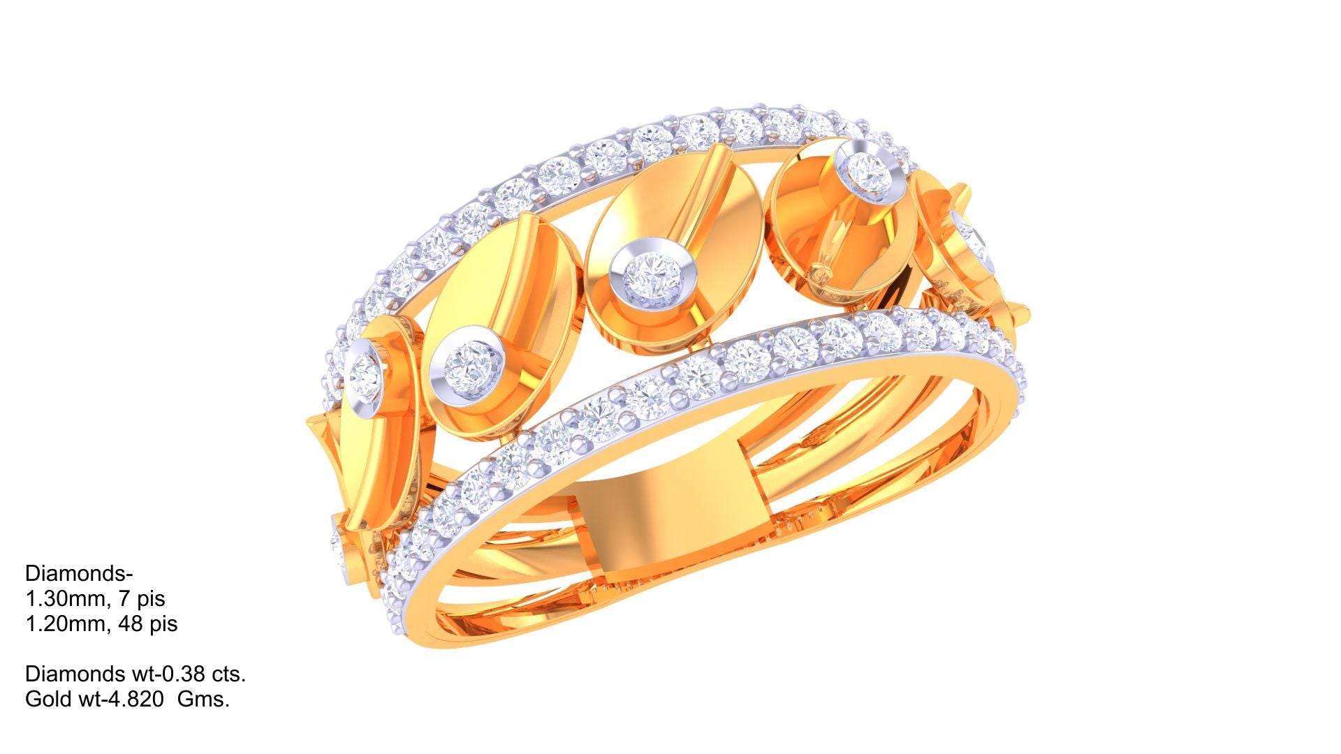 Pastel Harmony Trio Band Ring