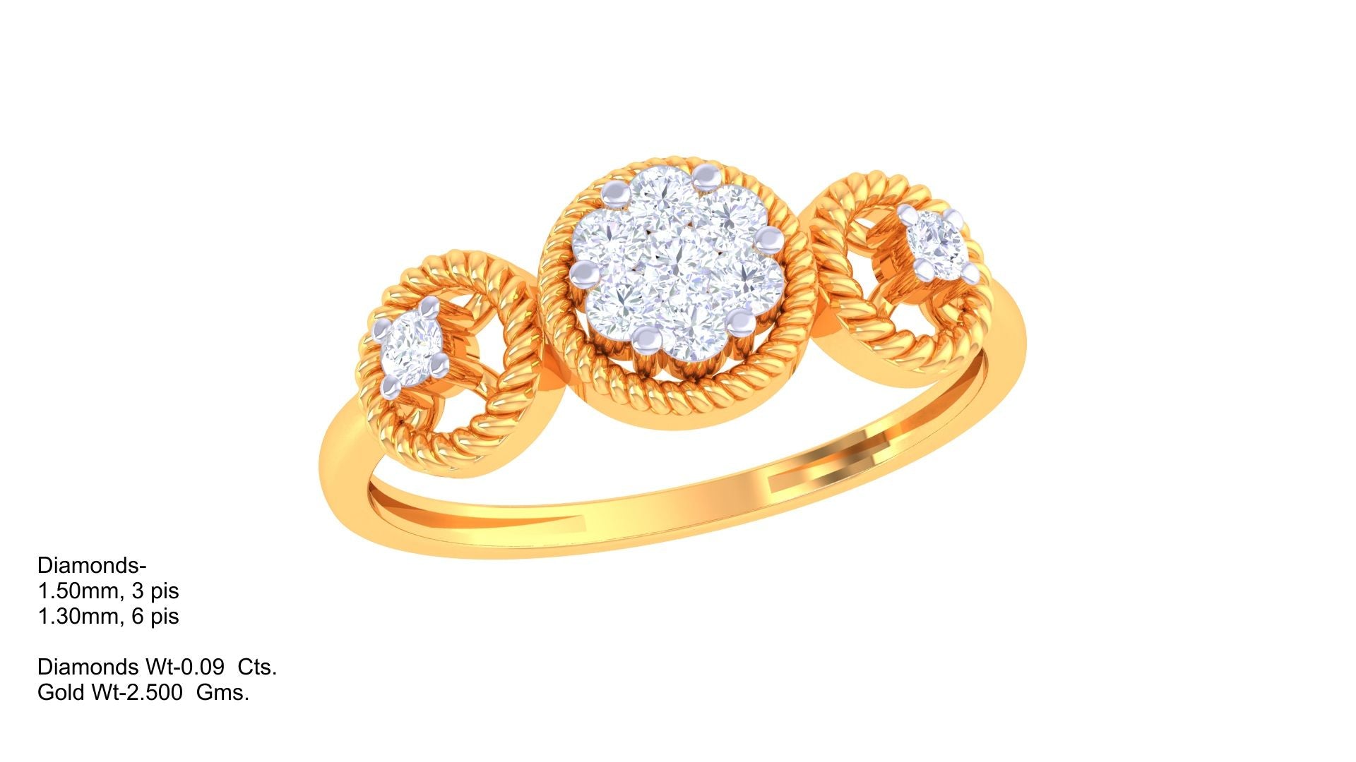 Radiant Star Rope Accent Ring