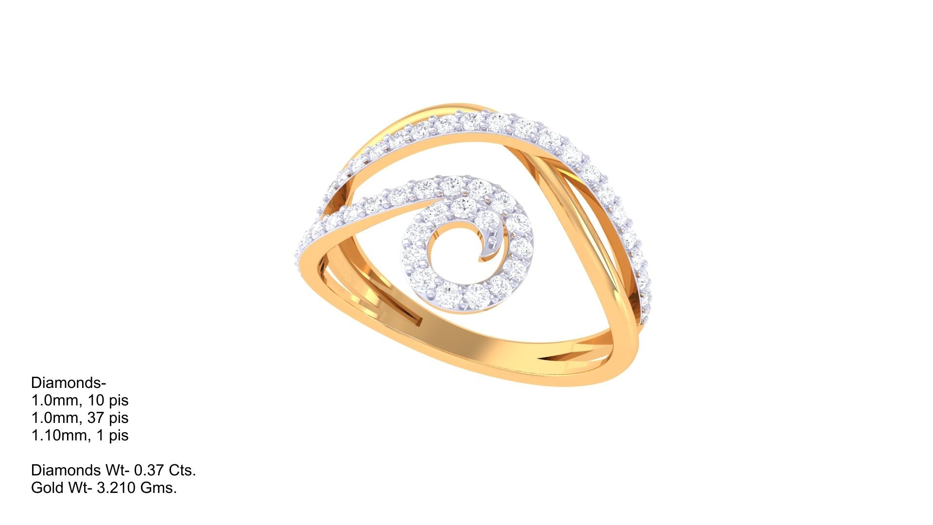 Aurelia Swirl Brilliance Designer Ring