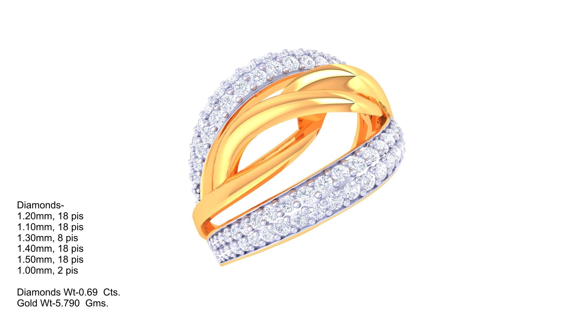 Dual Finish Harmony Accent Ring