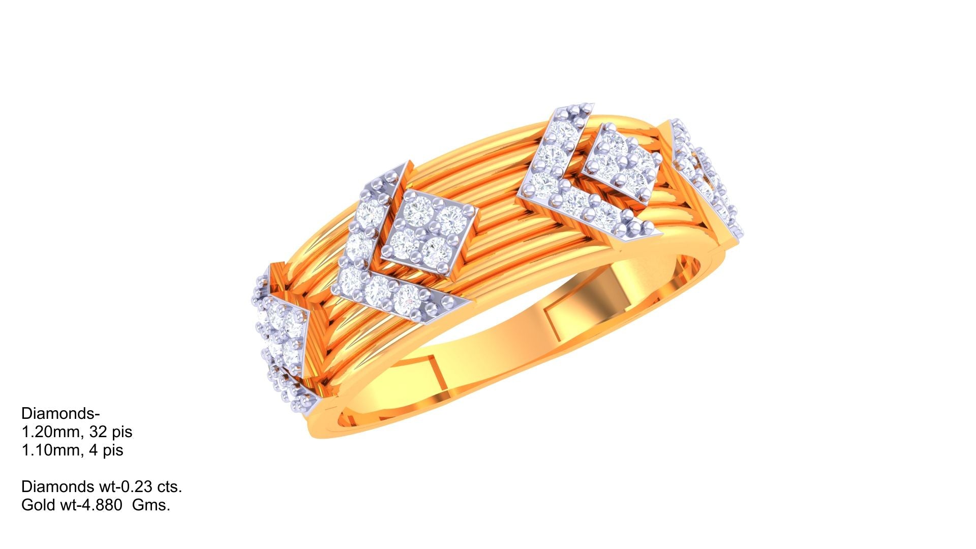 Twist Band Diamond Ring