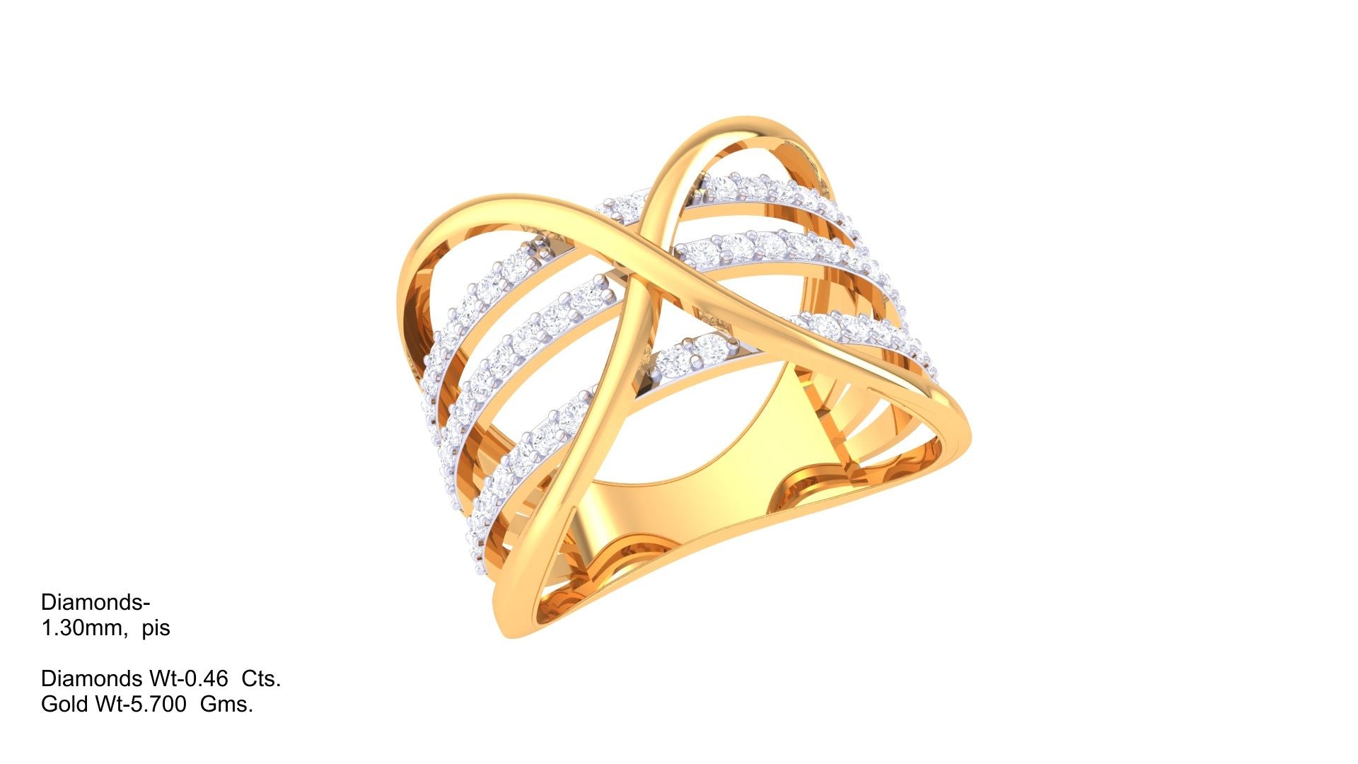 Radiant X-Band Diamond Accent Ring