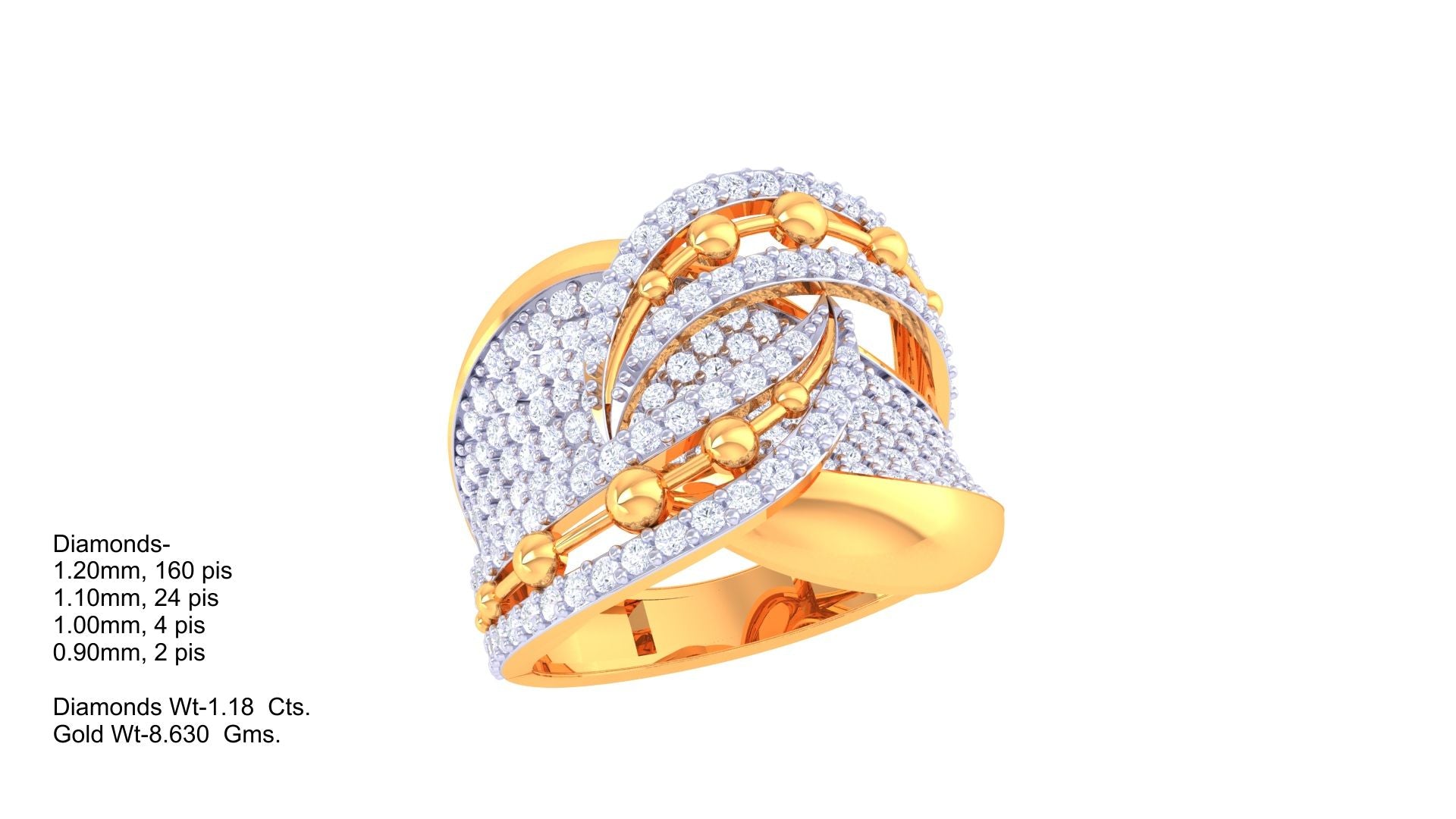 Elegant Fusion Diamond Accent Ring