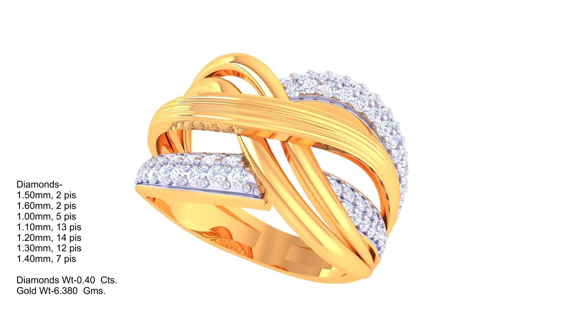 Radiant Ribbon Statement Band Ring