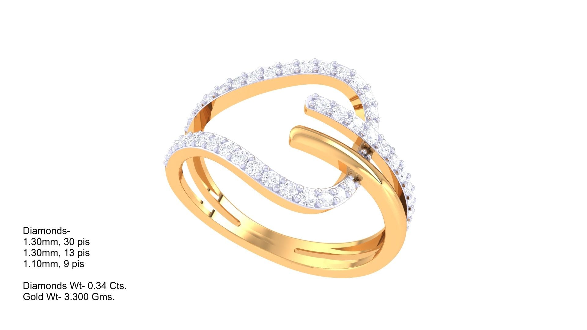 Seraphic Stream Pavé Harmony Band