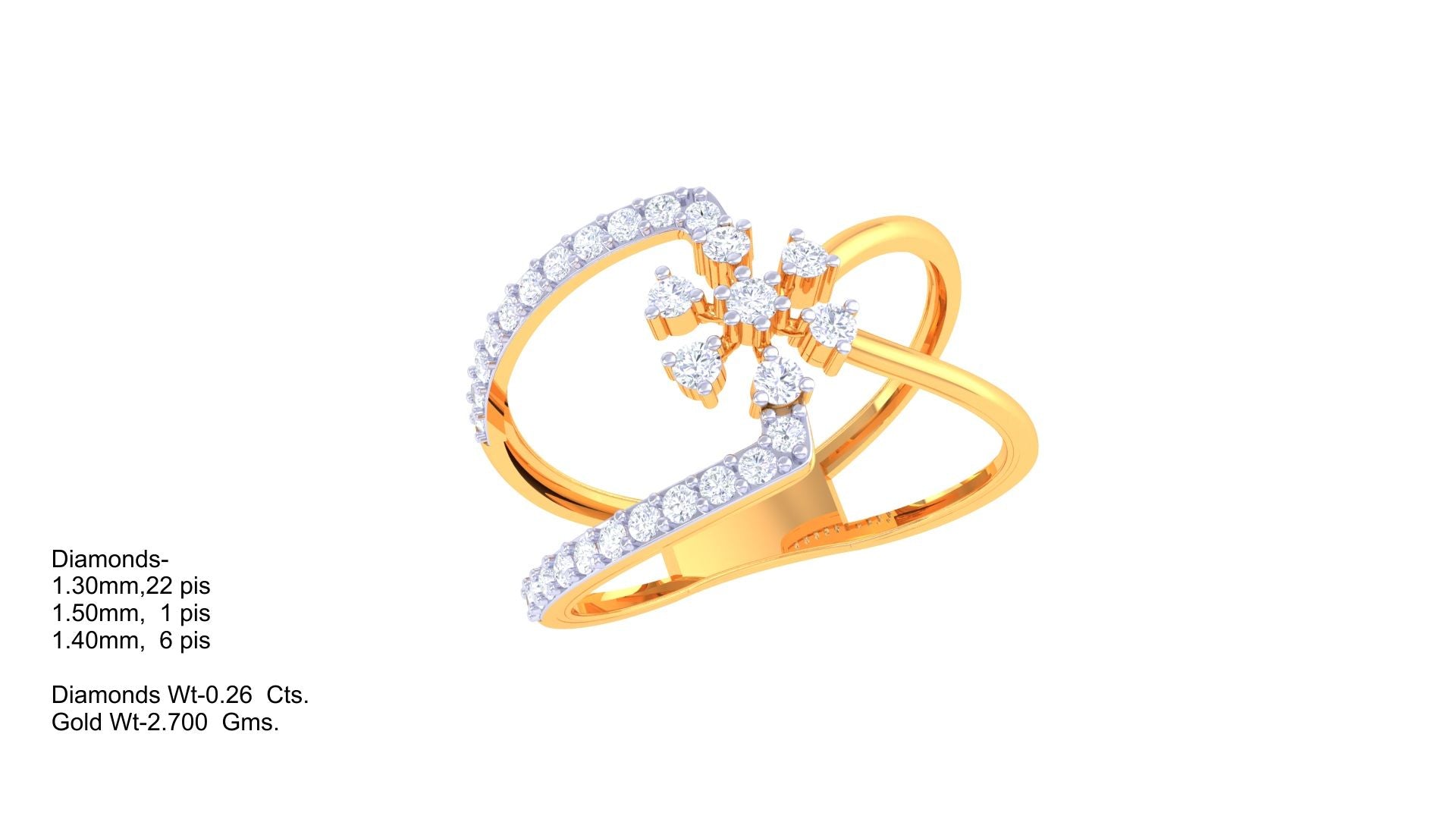 Modern Bloom Interlace Statement Ring