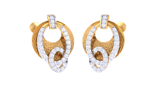 Elegant Spiral Glamour Stud Earrings