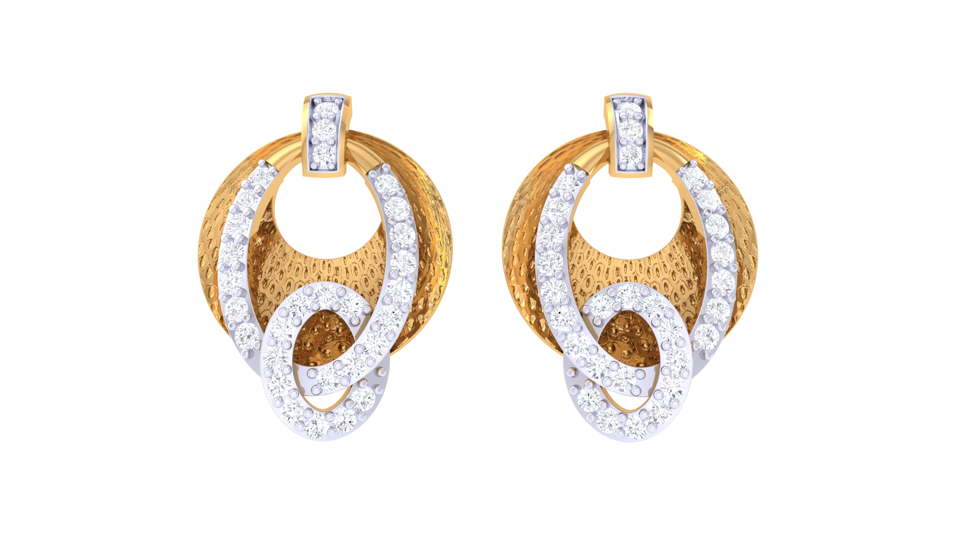 Elegant Spiral Glamour Stud Earrings