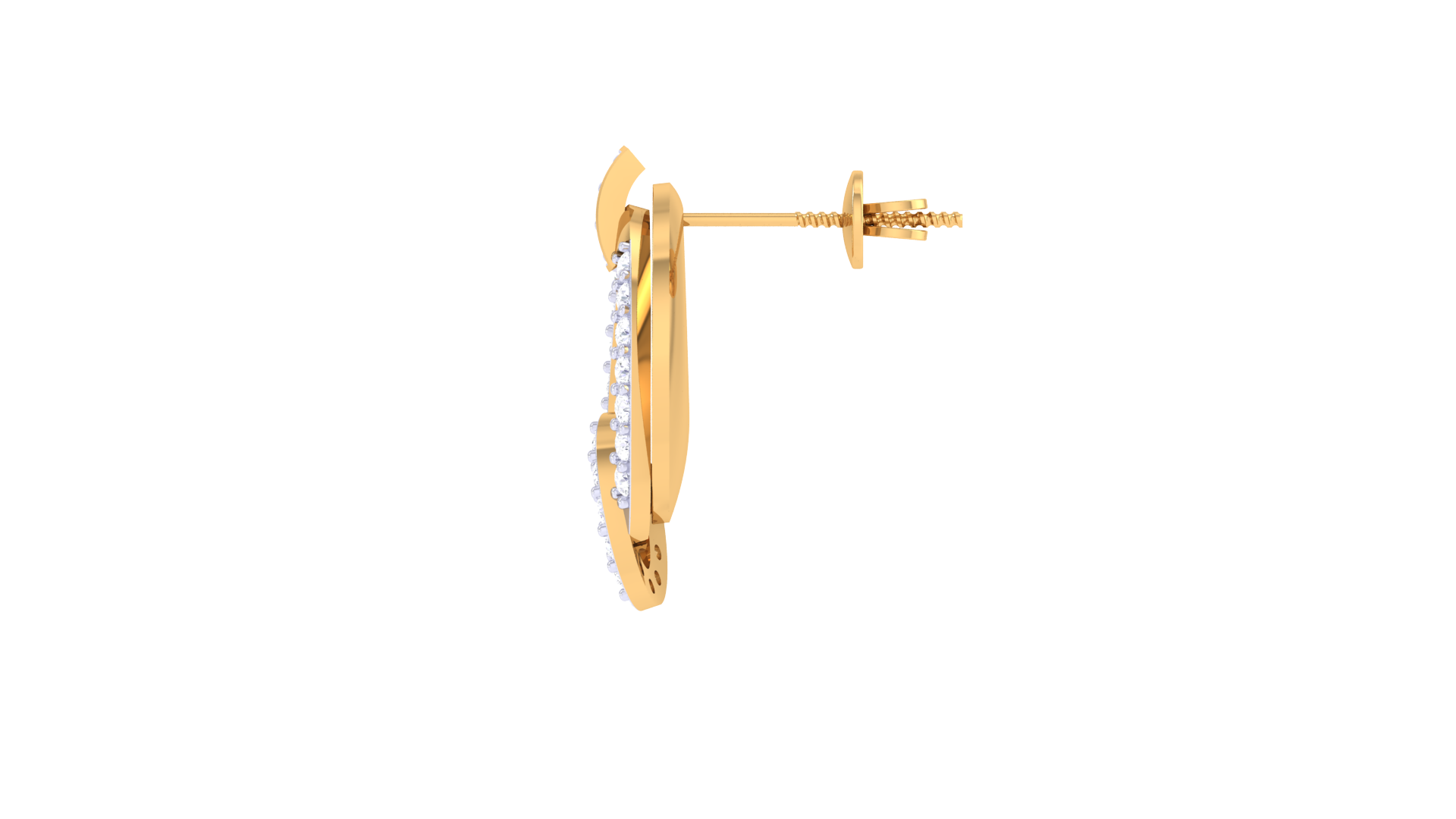 Elegant Spiral Glamour Stud Earrings