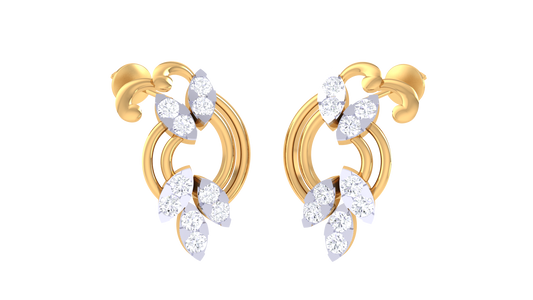 Marquise Vine Flow Accent Earrings