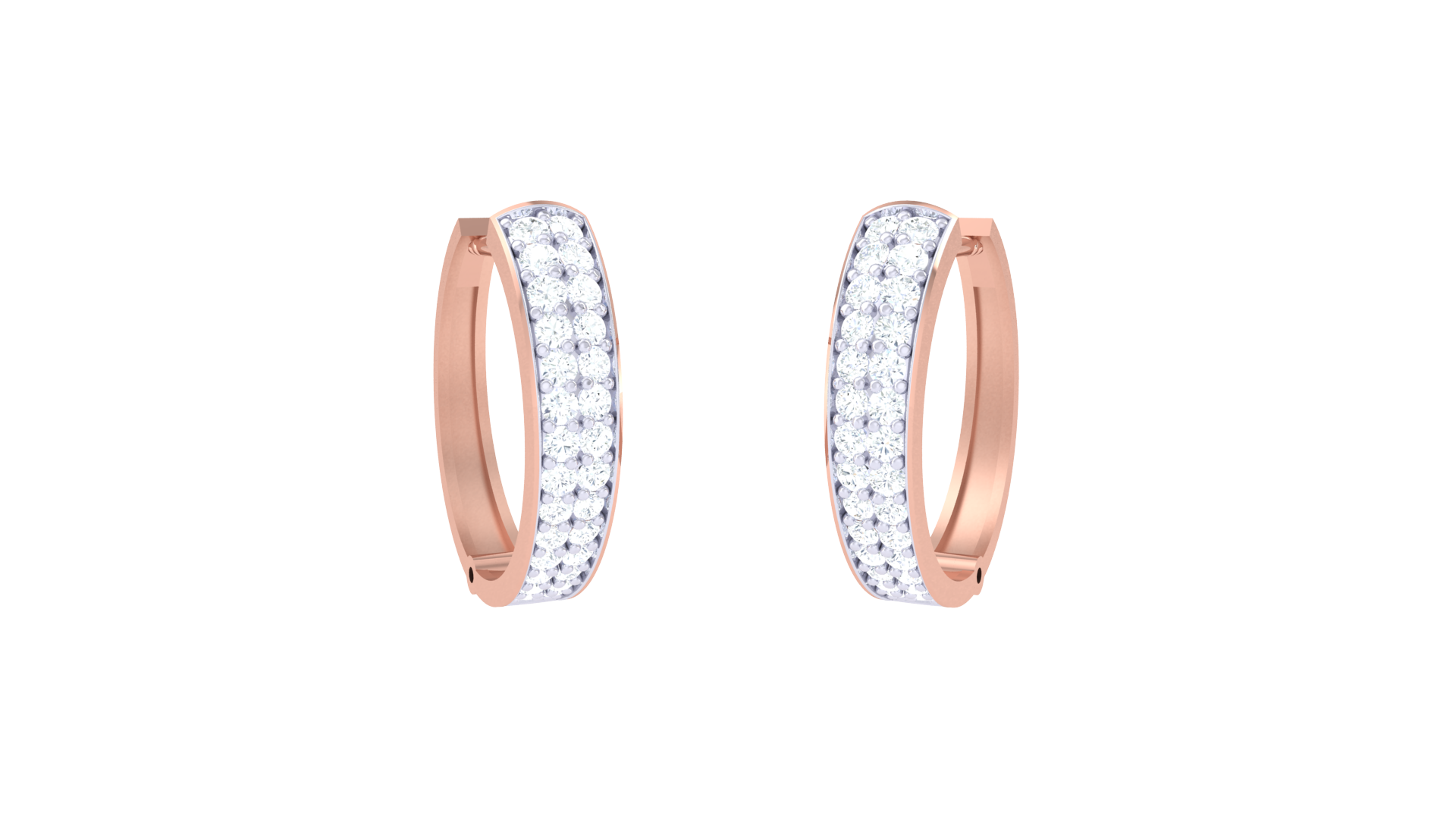 Simple Diamond Hoop Earrings
