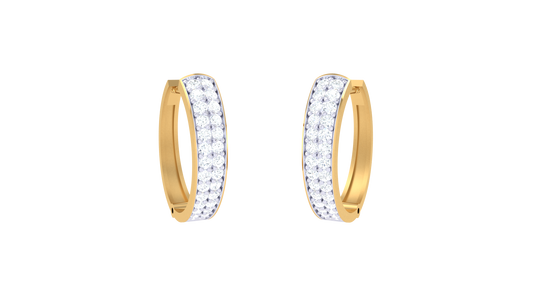 Simple Diamond Hoop Earrings
