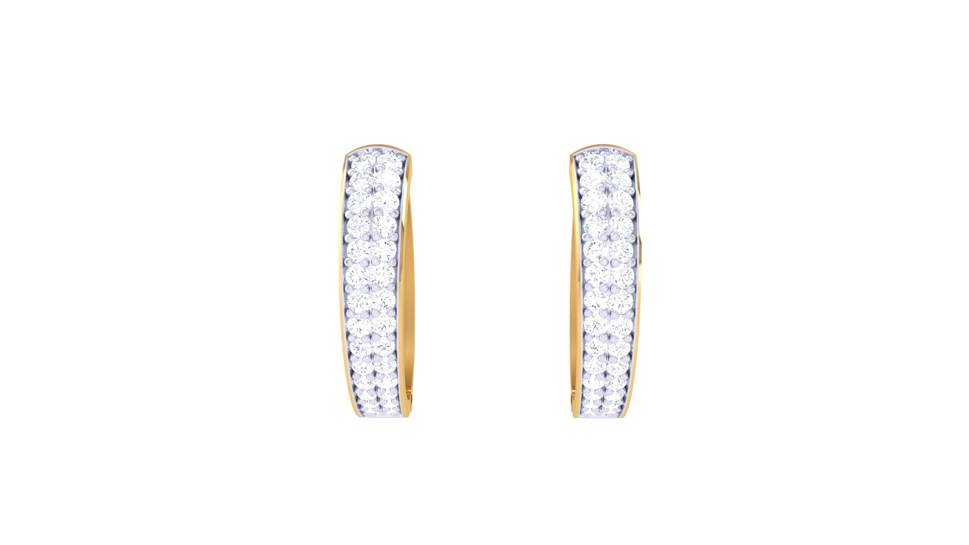 Simple Diamond Hoop Earrings