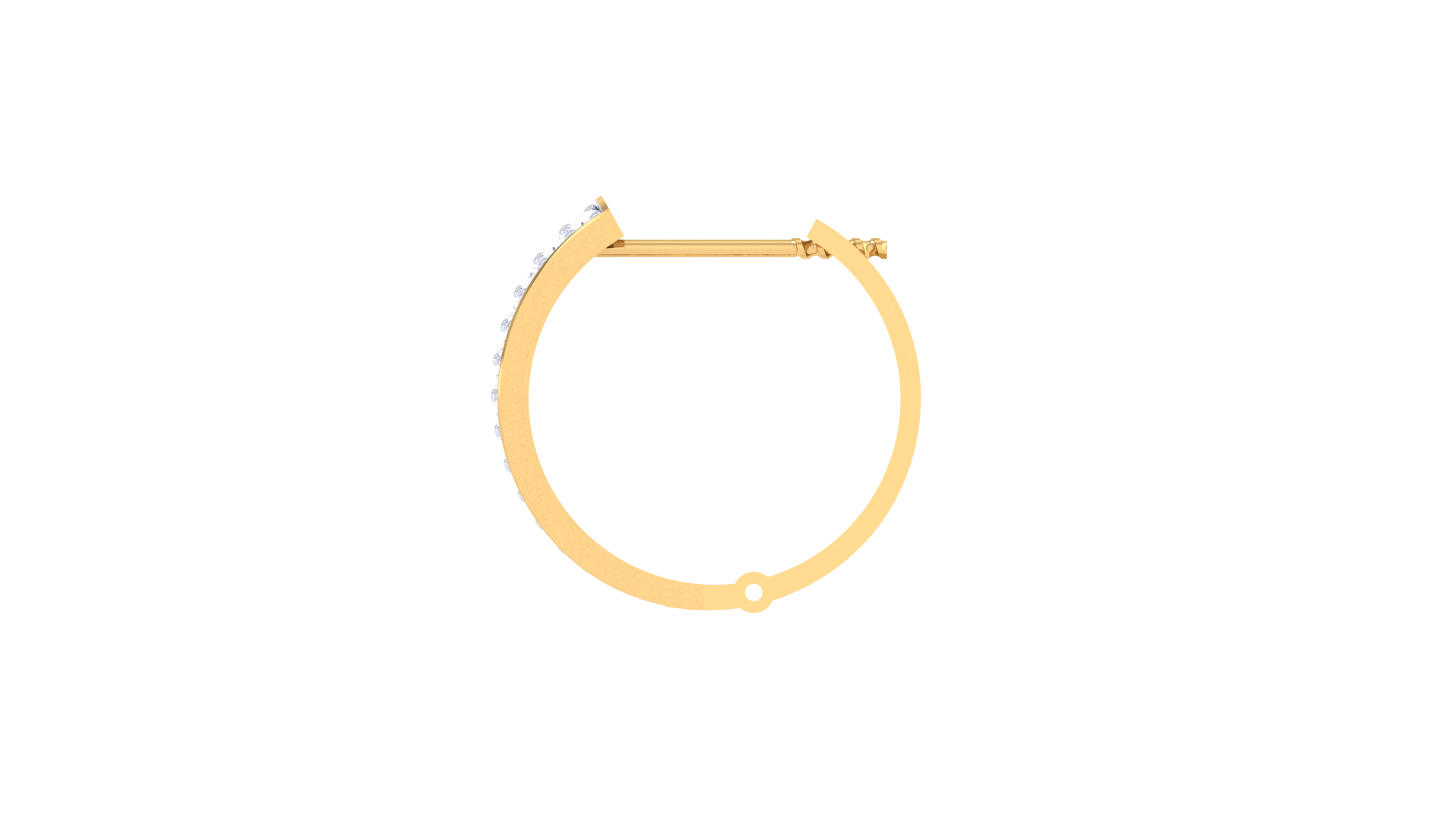 Simple Diamond Hoop Earrings
