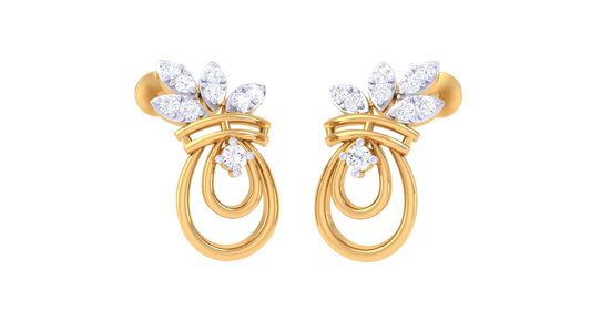 Marquise Blossom Double Hoop Earrings