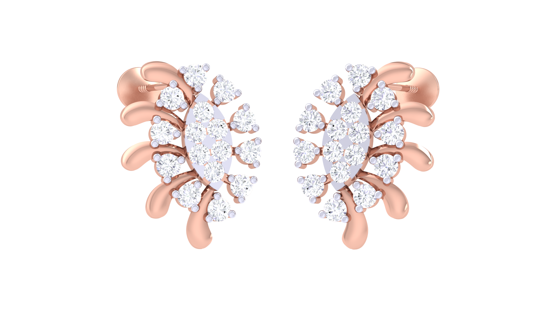 Sunburst Petal Marquise Center Earrings