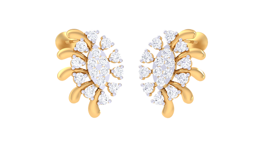 Sunburst Petal Marquise Center Earrings