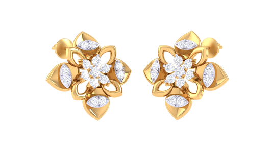 Symmetric Blossom Crystal Earrings