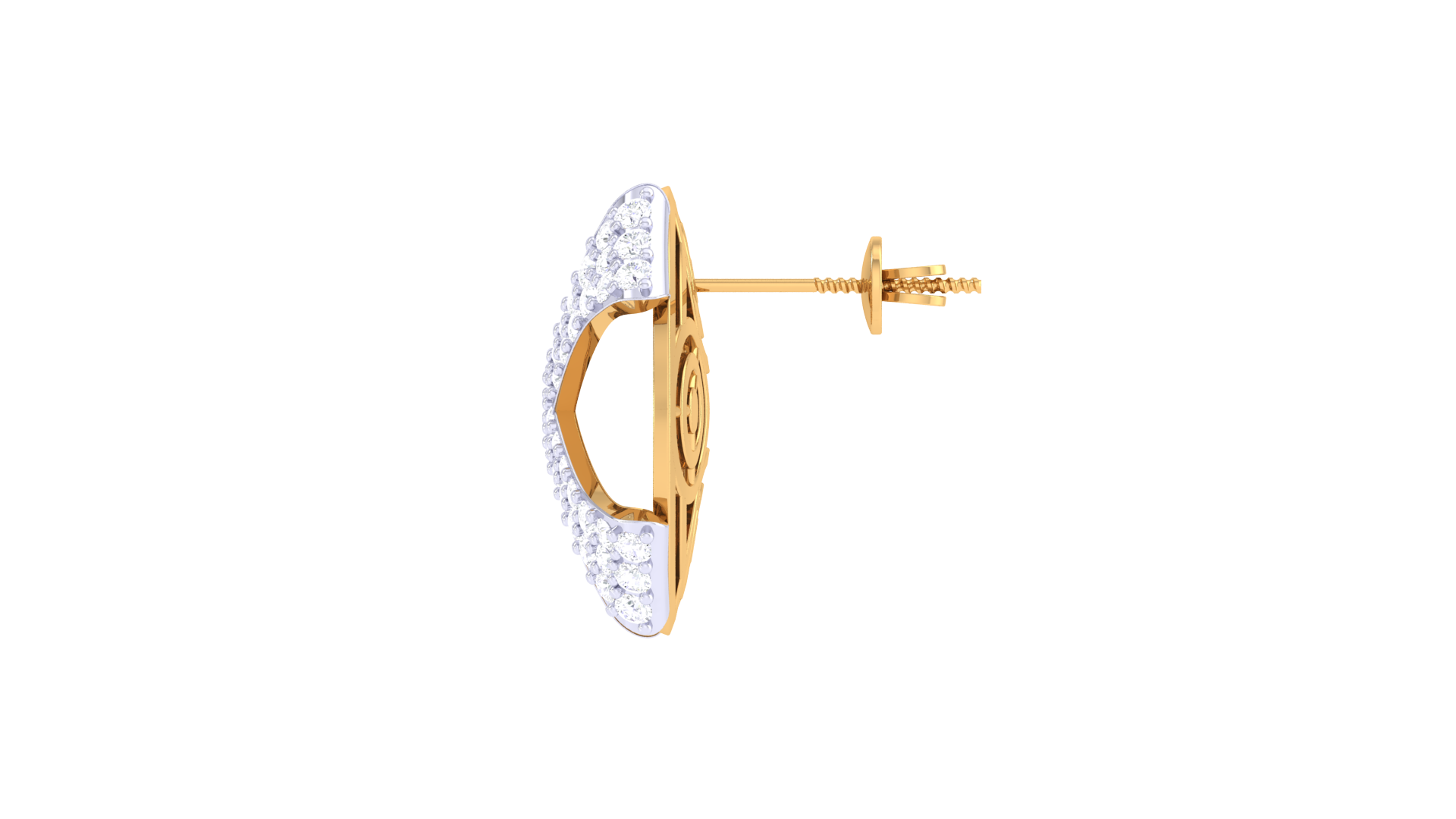 Floral X Sparkle Circle Earrings