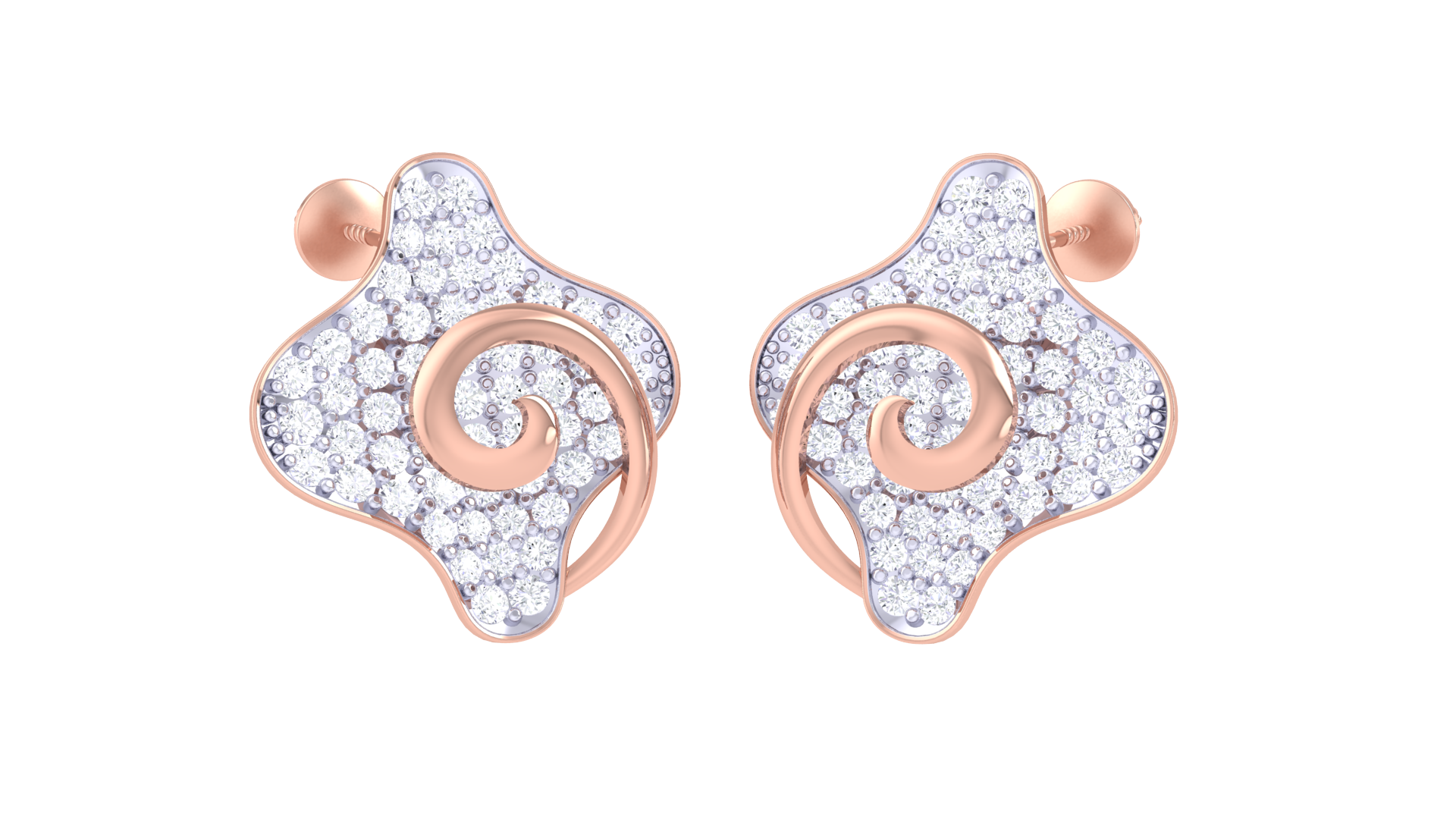 Twisted Glow Crystal Stud Earrings