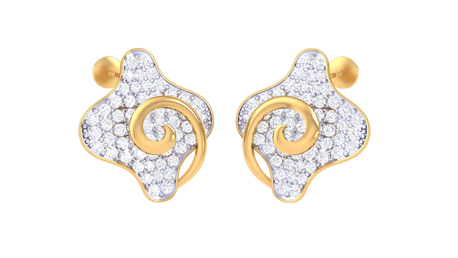 Twisted Glow Crystal Stud Earrings
