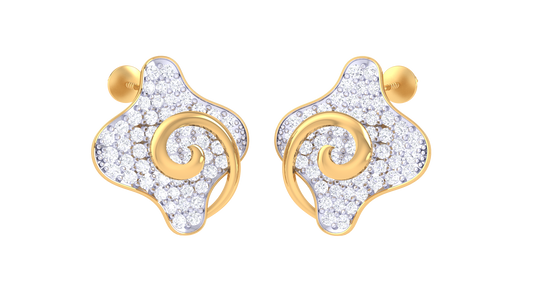 Twisted Glow Crystal Stud Earrings
