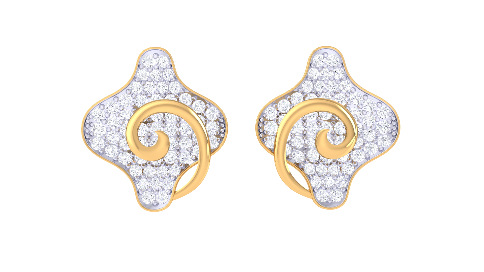 Twisted Glow Crystal Stud Earrings
