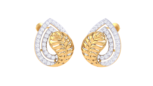 Radiant Bands Leaf Accent Earrings