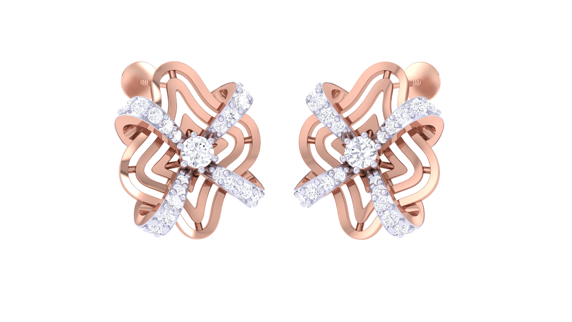 Cookie Cross Diamond Earrings