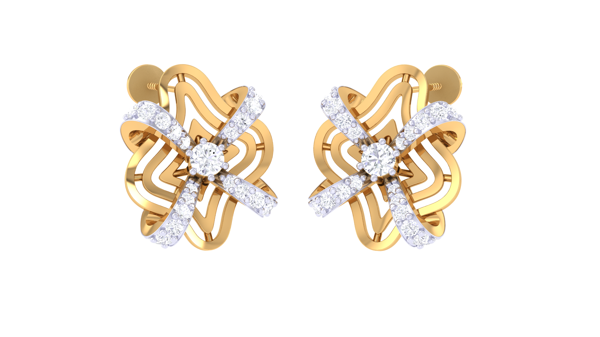 Cookie Cross Diamond Earrings