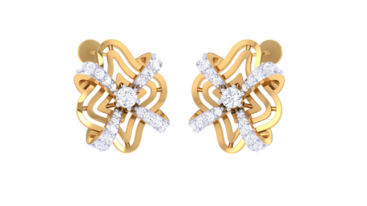 Cookie Cross Diamond Earrings