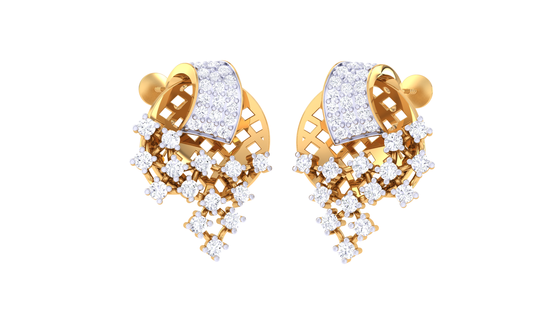 Latticework Luxury Diamond Earrings