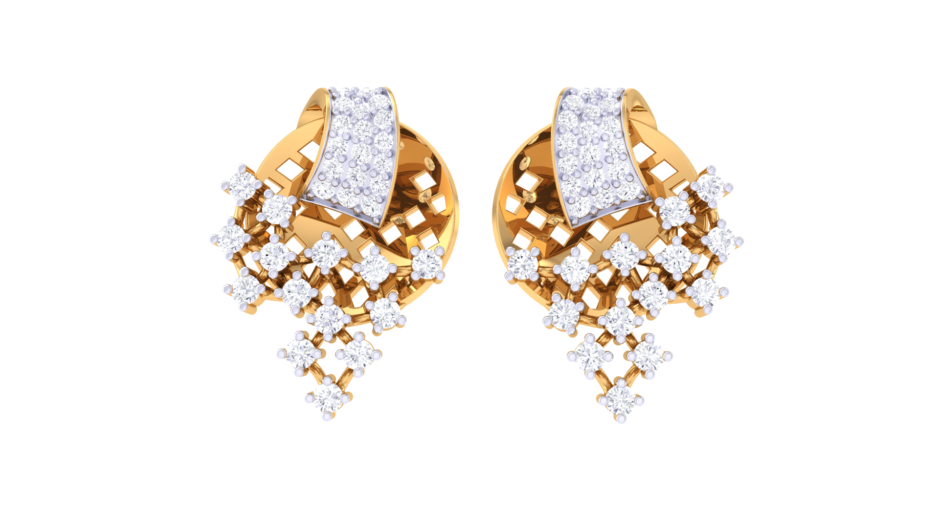 Latticework Luxury Diamond Earrings