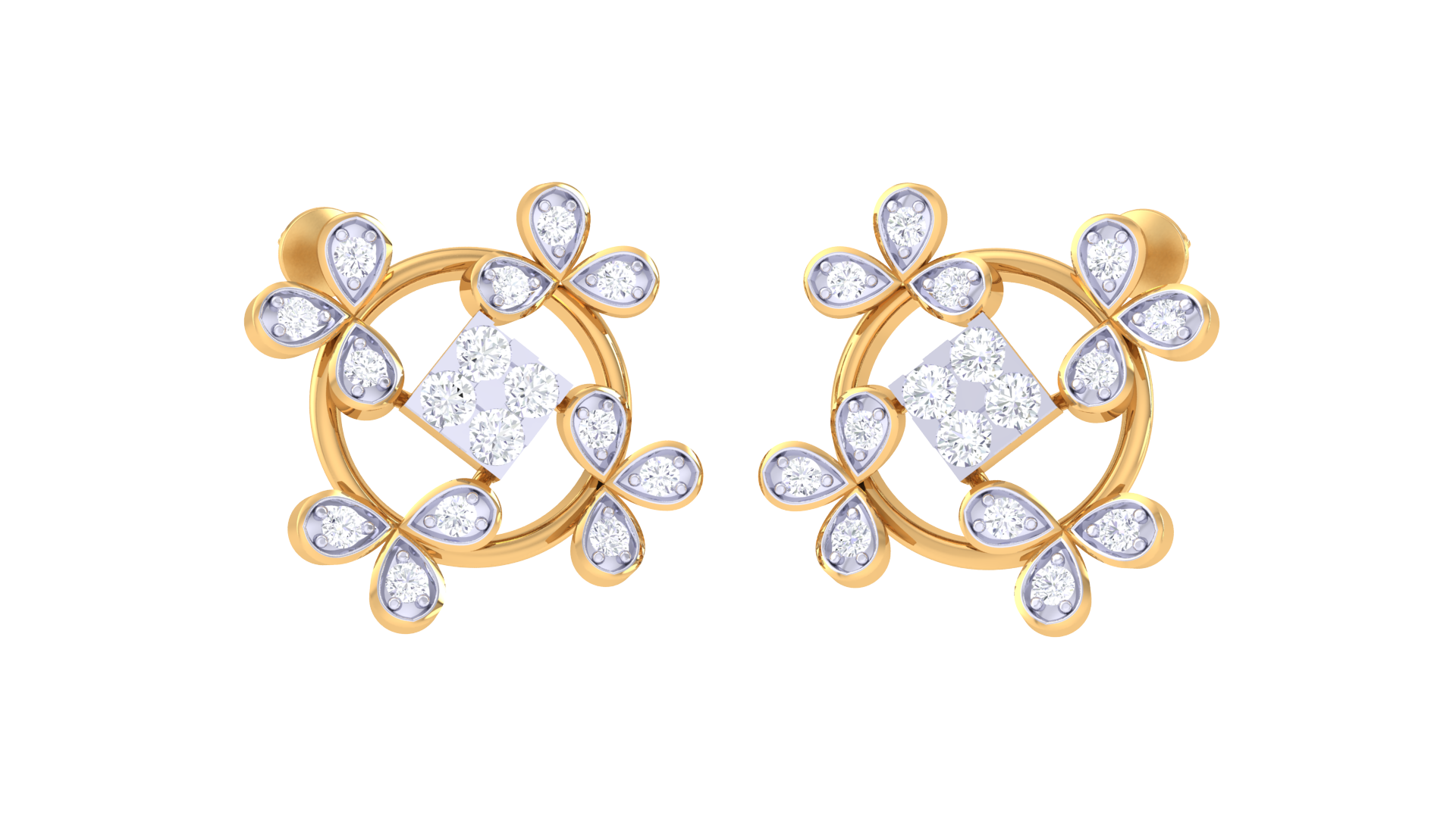 Radiant Flower Cluster Shine Earrings