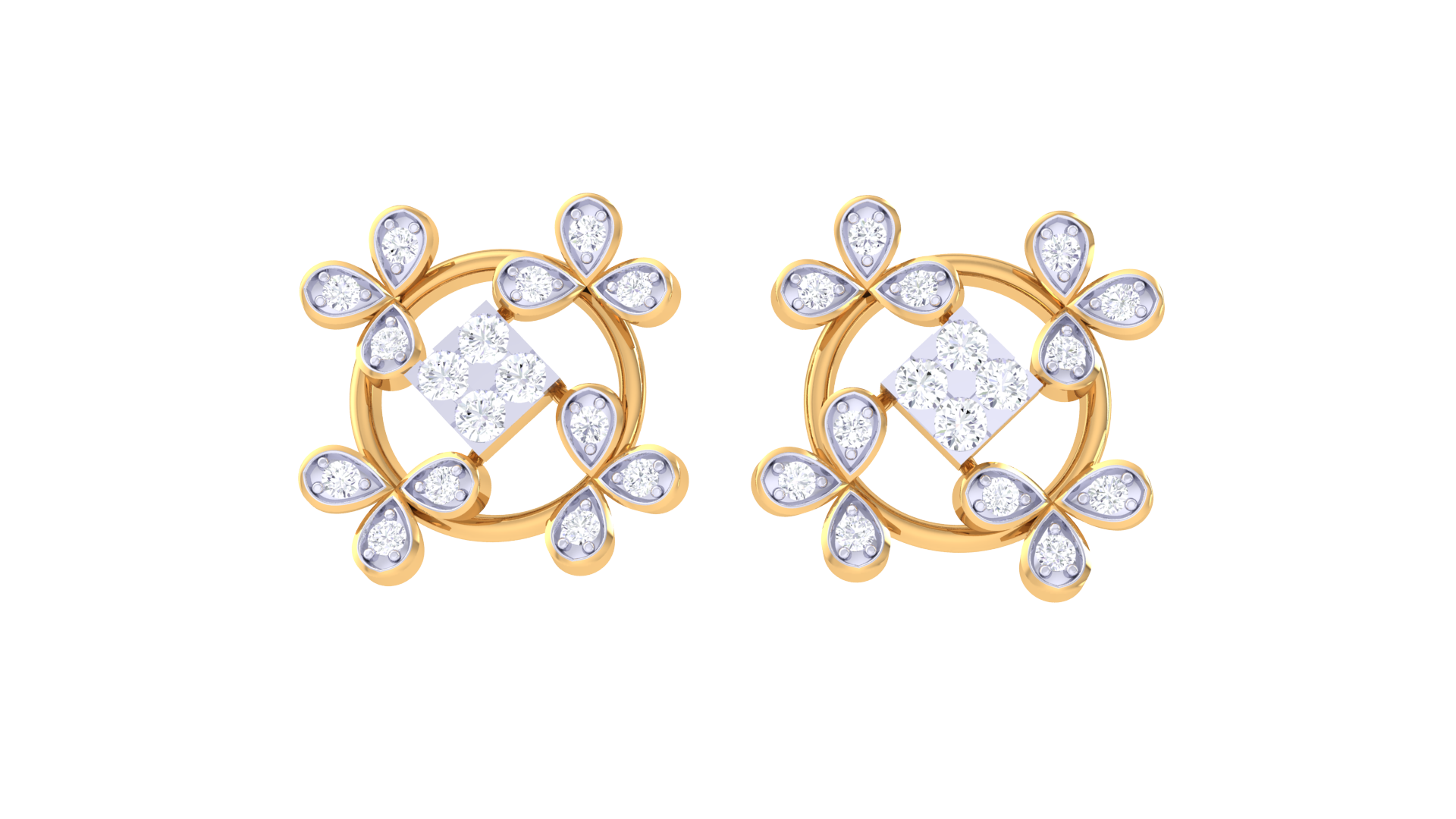 Radiant Flower Cluster Shine Earrings