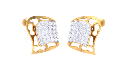 Lacework Grid Diamond Earrings