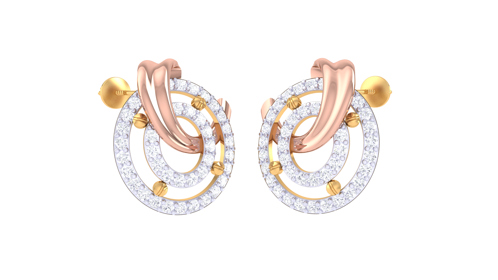 Intertwined Shine Modern Hoop Earrings