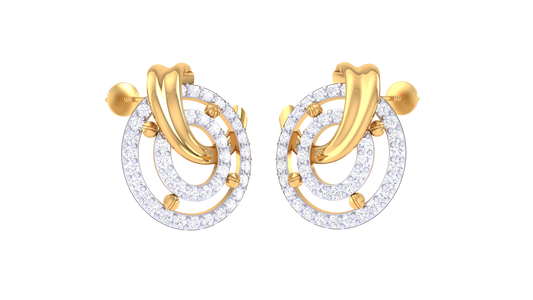 Intertwined Shine Modern Hoop Earrings