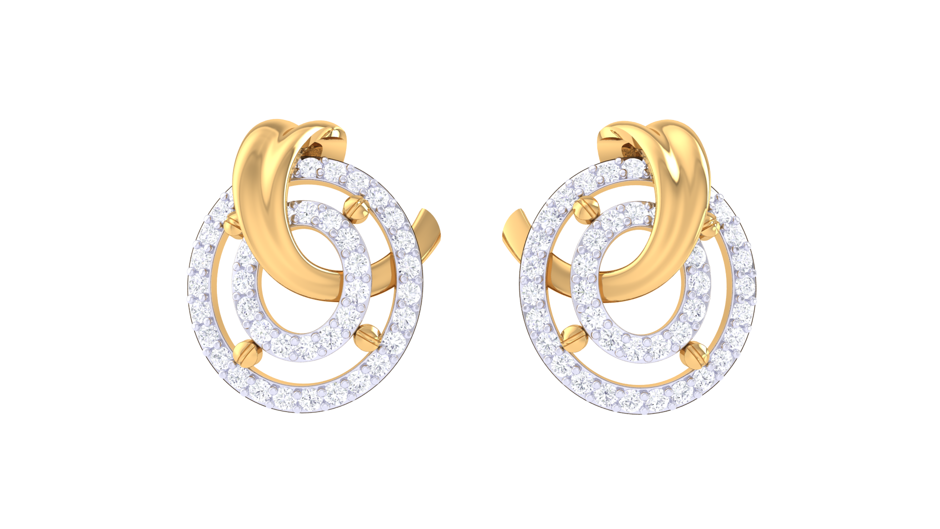 Intertwined Shine Modern Hoop Earrings