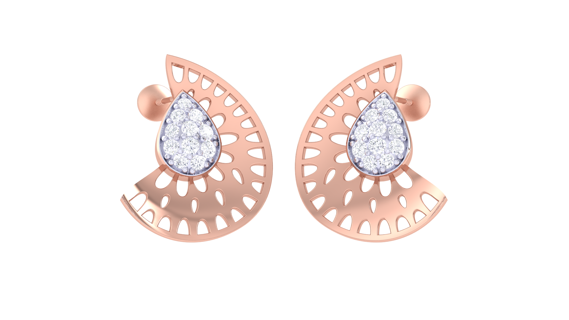 Pear Center Cutout Earrings