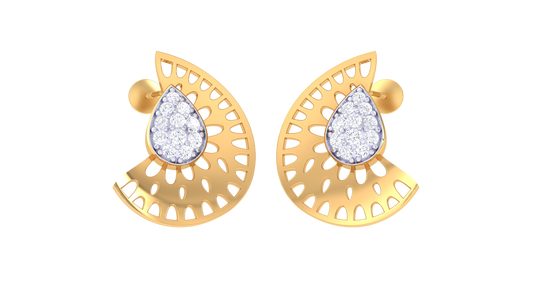 Pear Center Cutout Earrings