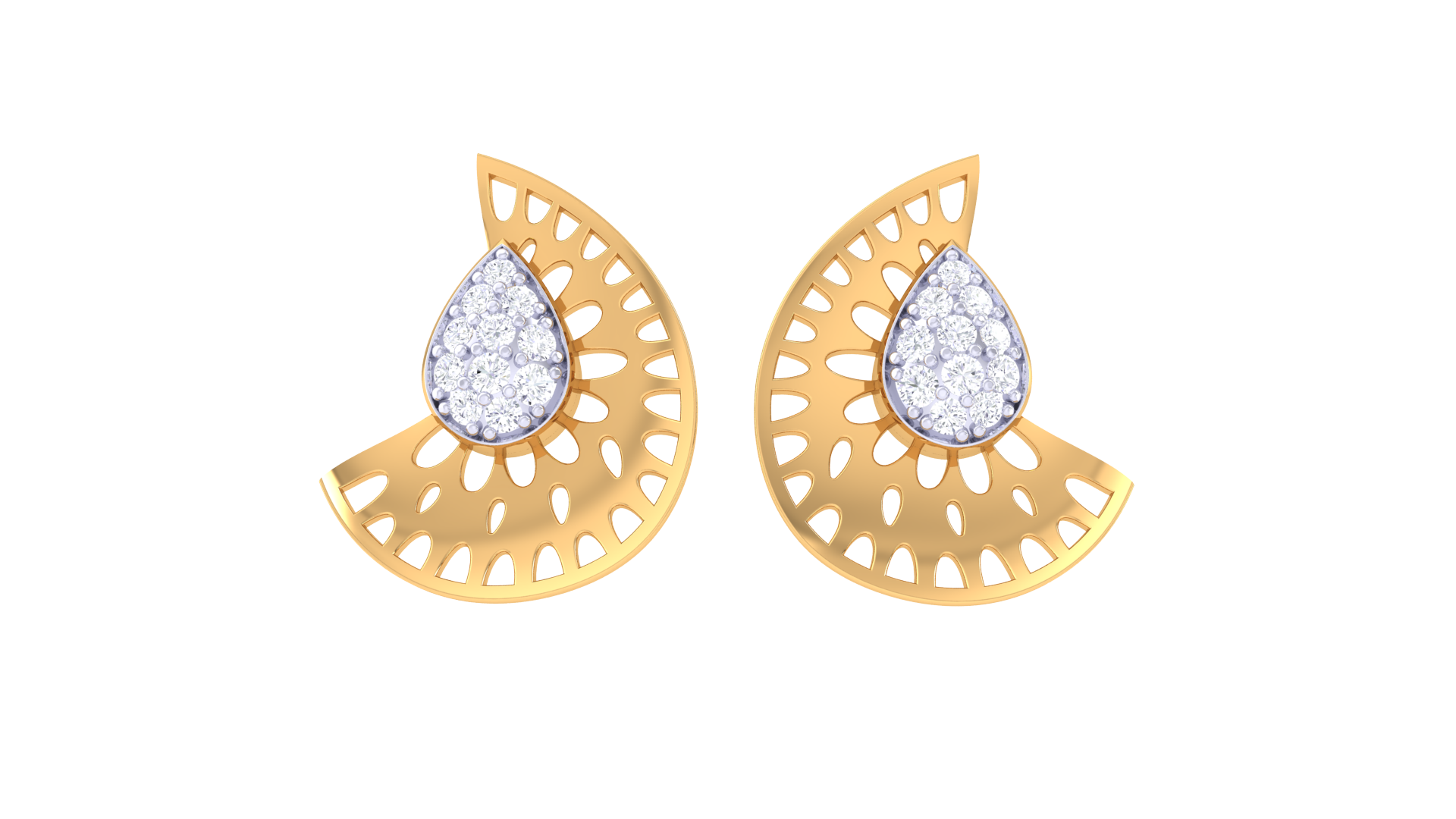 Pear Center Cutout Earrings