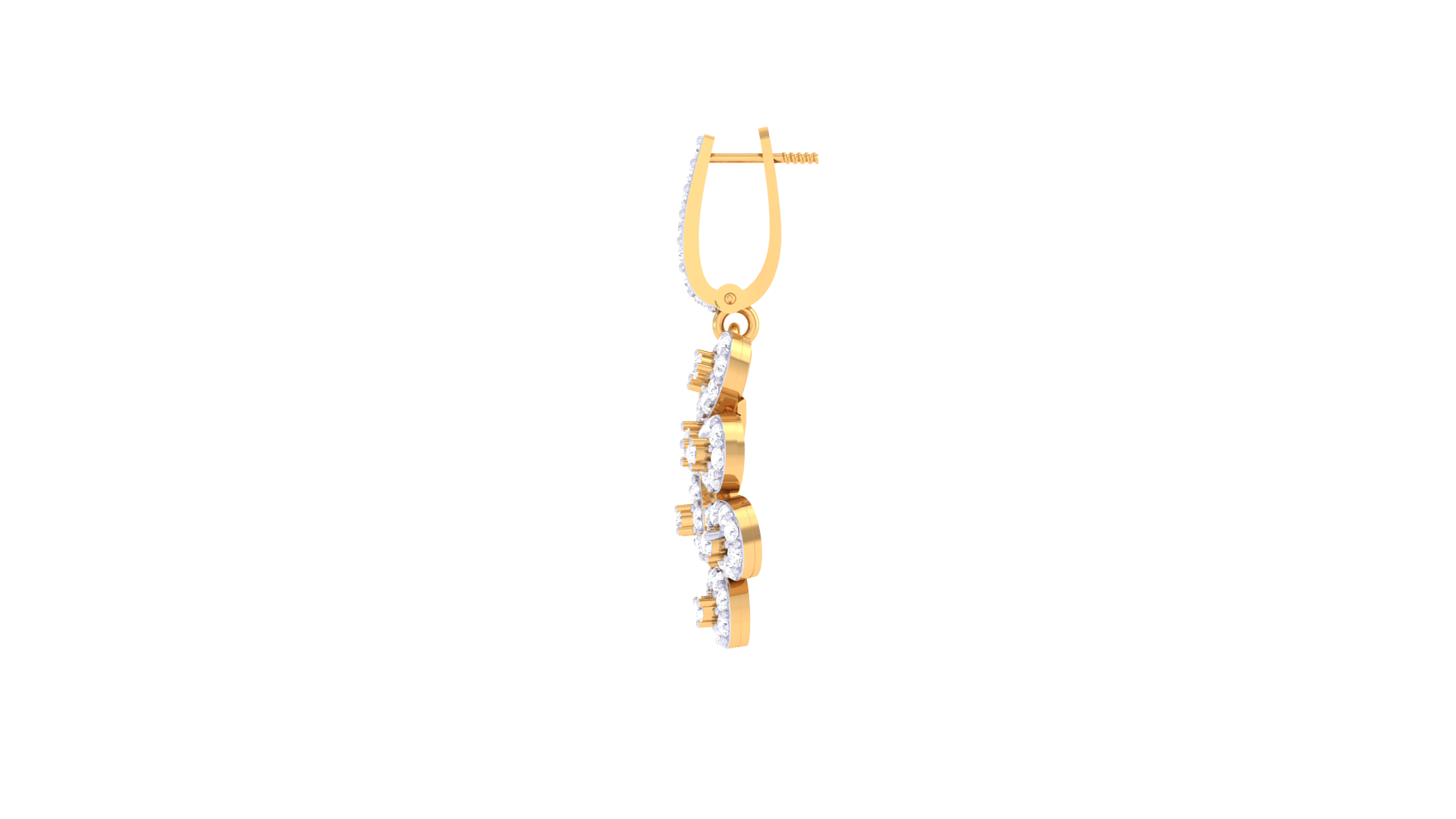 Leaflet Shine Statement Earrings