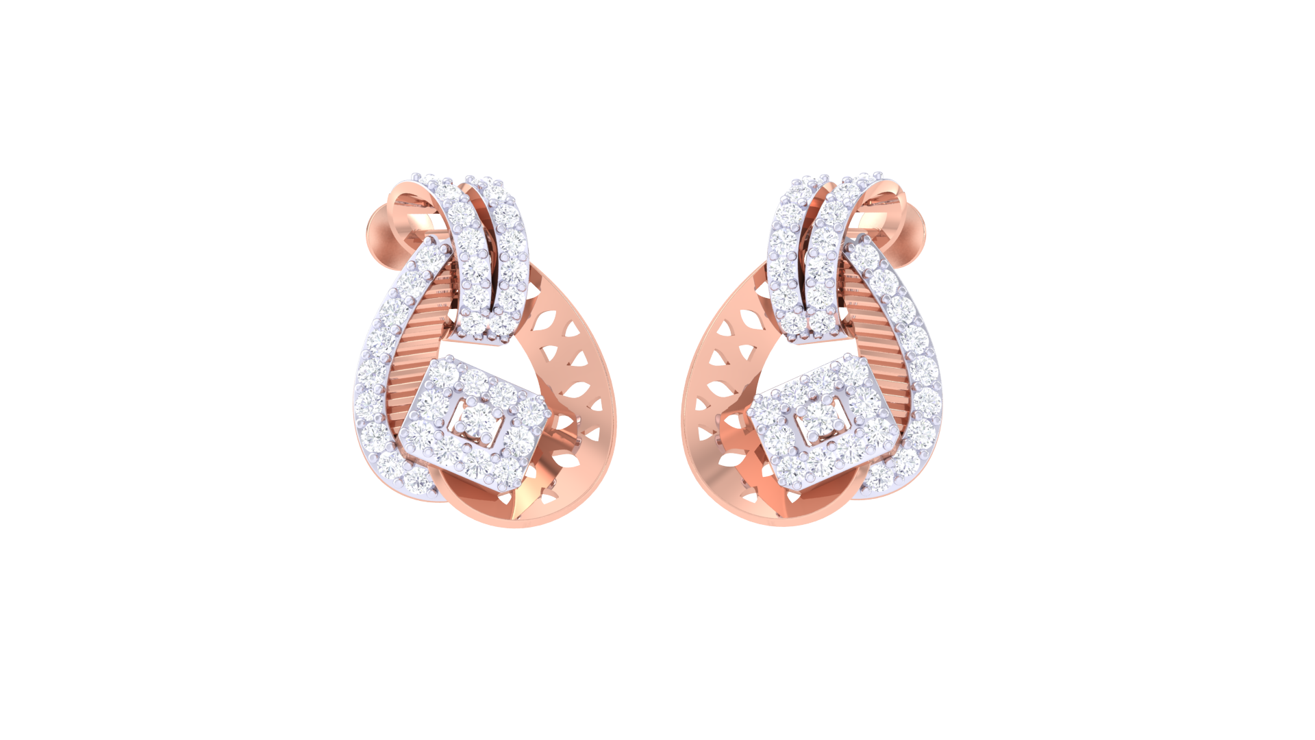 Cut-Out Swirl Centerpiece Earrings