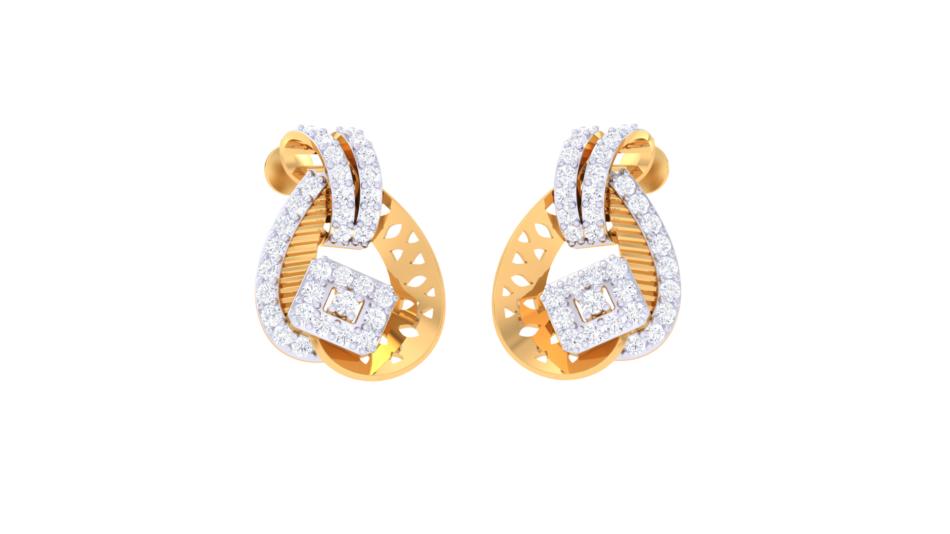 Cut-Out Swirl Centerpiece Earrings
