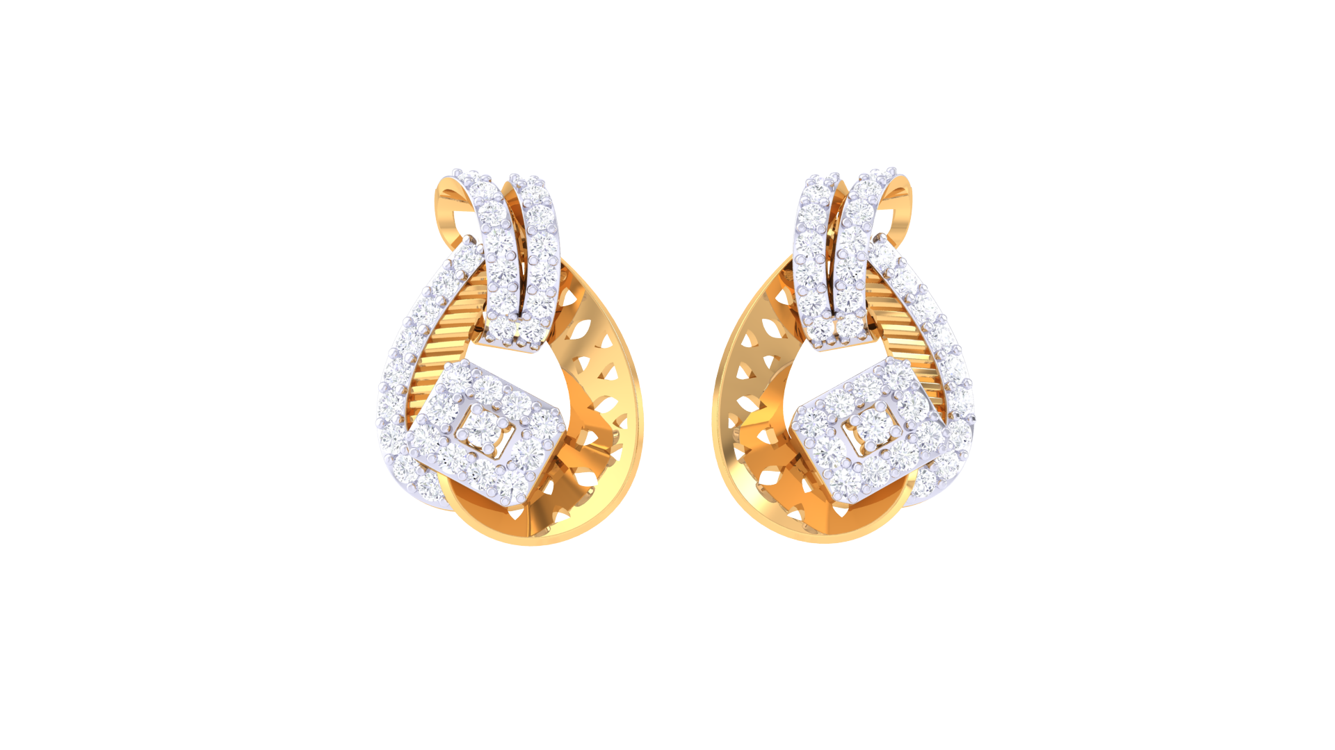 Cut-Out Swirl Centerpiece Earrings