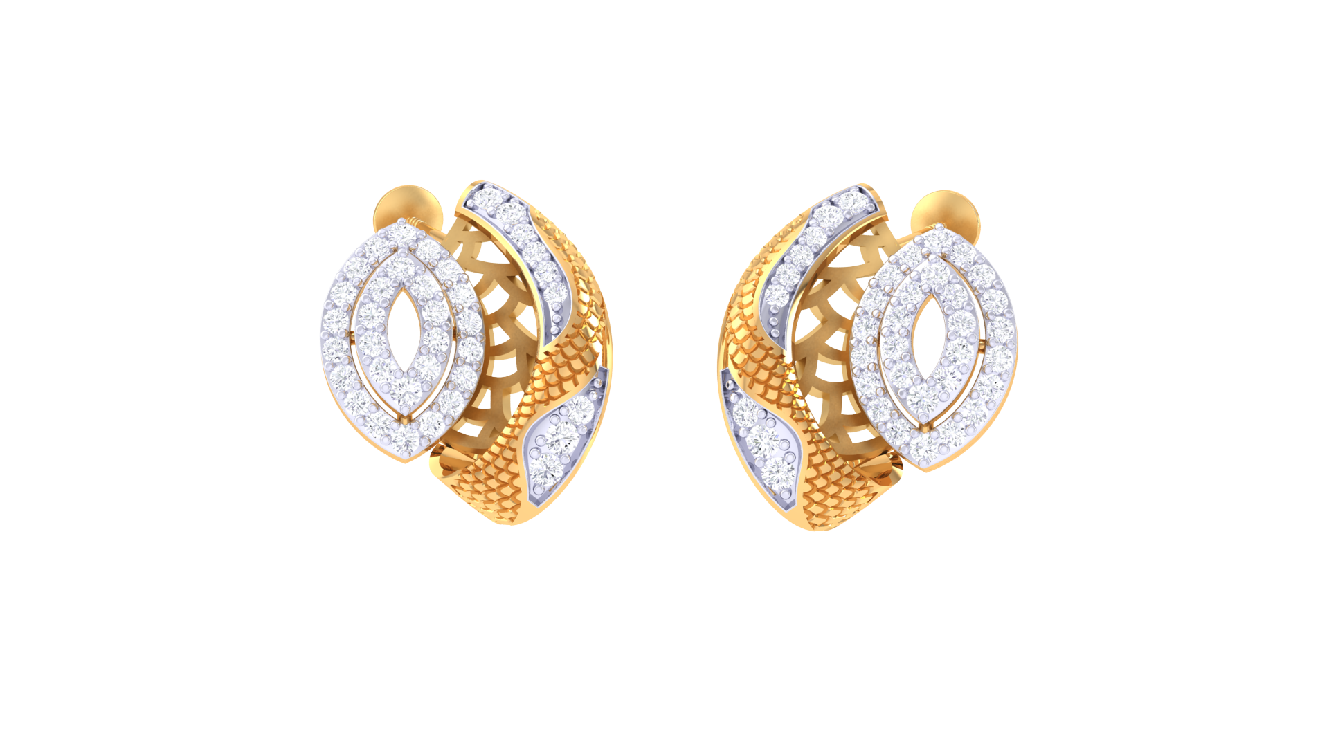 Opulent Oval Eye Earrings